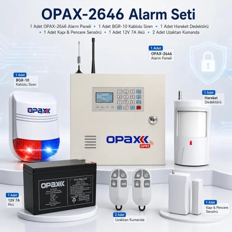 OPAX-2646%20BGR-10%20Kablolu%20Sirenli%20Akülü%20GPRS/GSM%20Ev%20ve%20İşyeri%20Alarm%20Seti