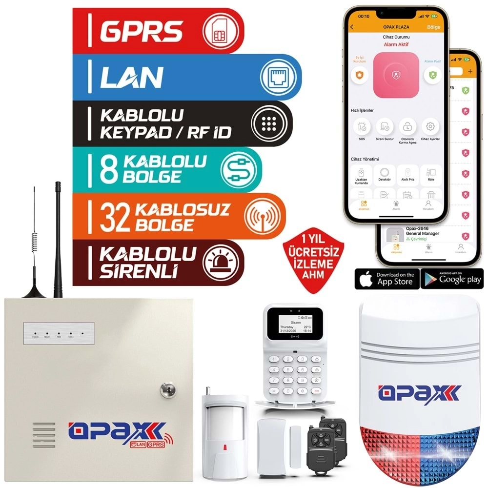 OPAX-2747+BGR-10+AKÜ%20GPRS&LAN%20ALARM%20PANELİ%20BGR-10%20KABLOLU%20SİRENLİ%20FULL%20SET%20(1YIL%20AHM%20ÜCRETSİZ)