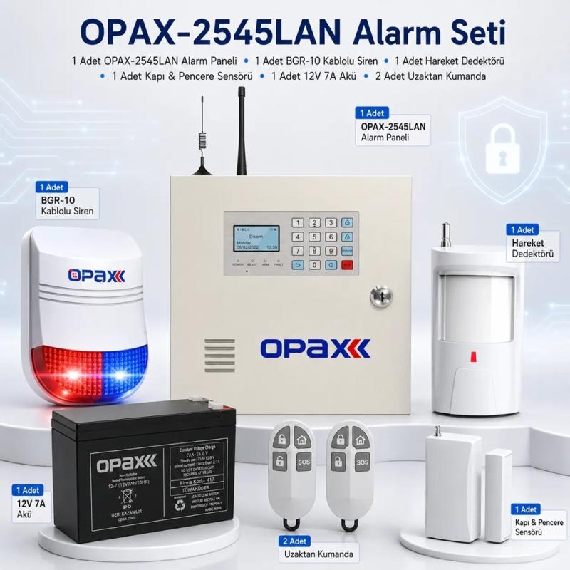OPAX-2545LAN+BGR+09+AKÜ%20NETWORKLÜ%20ALARM%20PANELİ%20&BGR-09%20KABLOSUZ%20SİRENLİ%20FULLSET%20