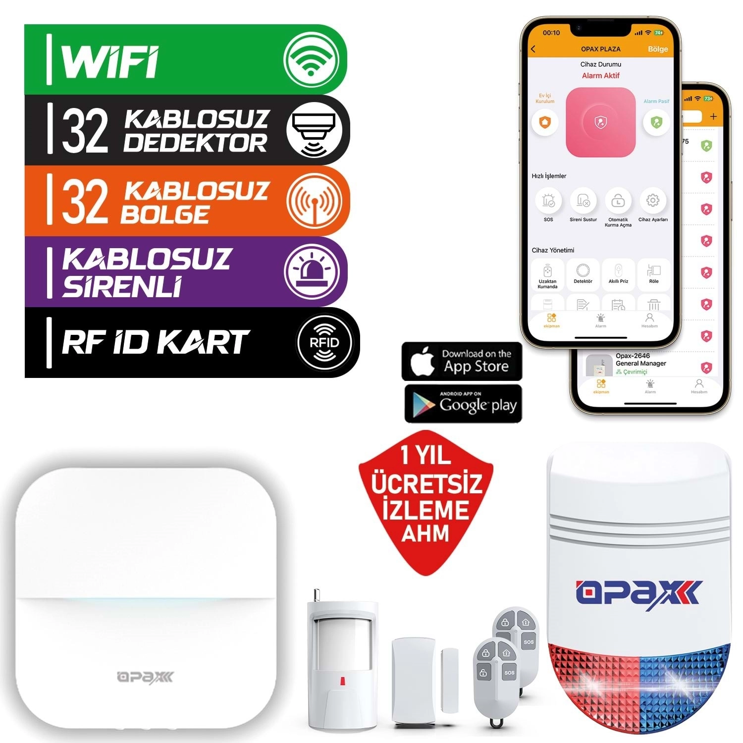 OPAX-W20-W-BEYAZ+BGR-O9%20SADECE%20WİFİ%20&%20BGR-09%20KABLOSUZ%20SİRENLİ%20ALARM%20SİSTEMİ%20