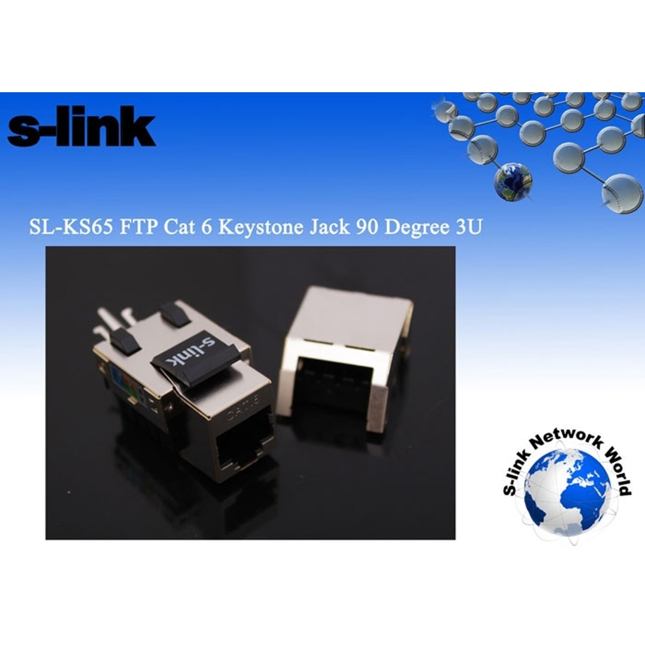 S-lınk%20Sl-ks65%20Utp%20Cat6%2090%20Derece%203u%20Keystone%20Jack