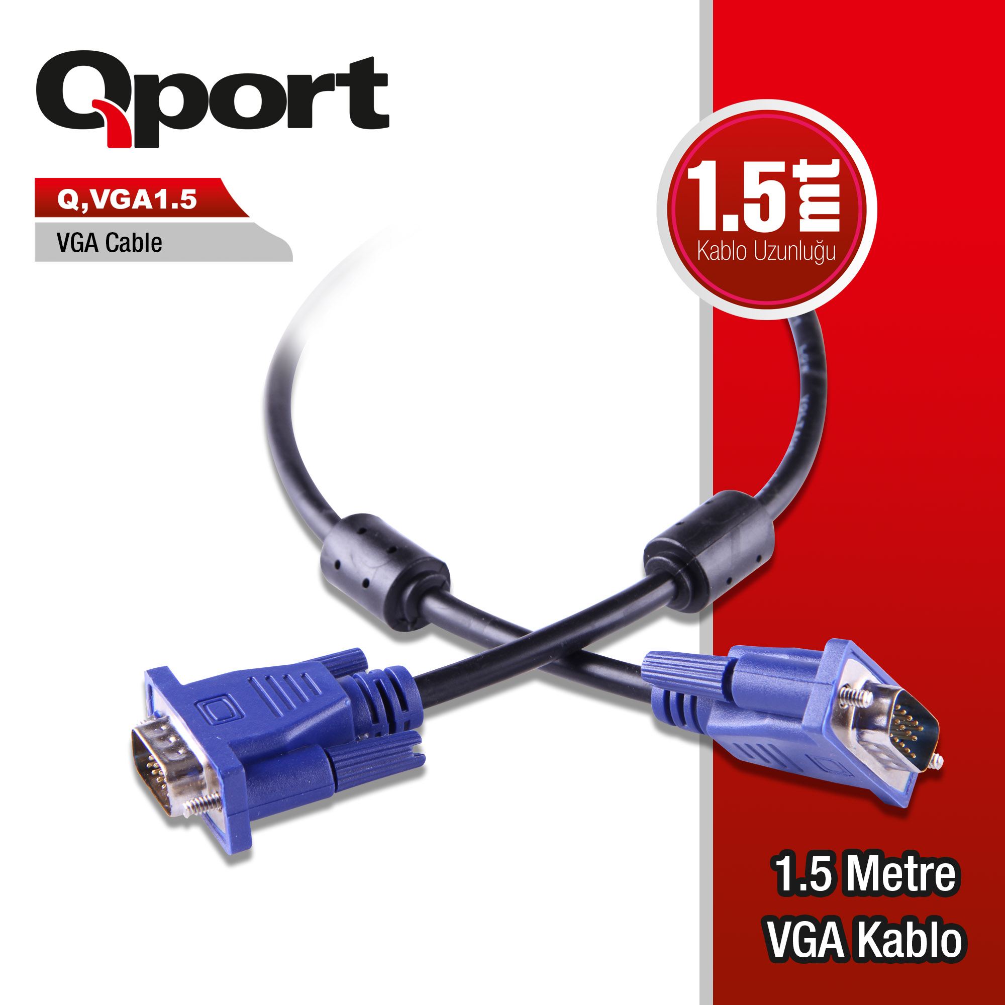 Qport%20Q-vga1.5%201.5mt%20Vga%20Kablo