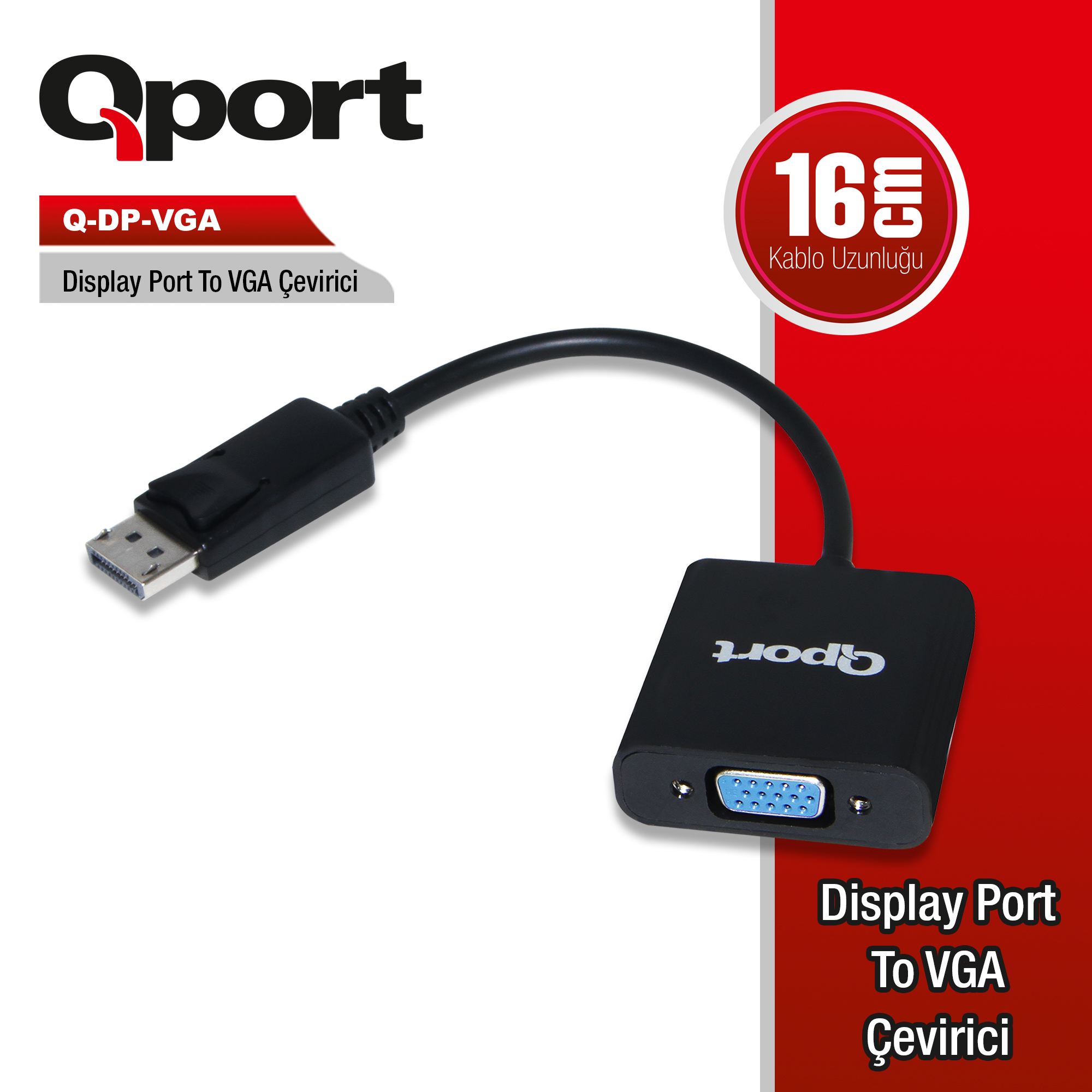 Qport%20Q-dp-vga%20Dısplay%20To%20Vga%20Çevirici%20Adaptör