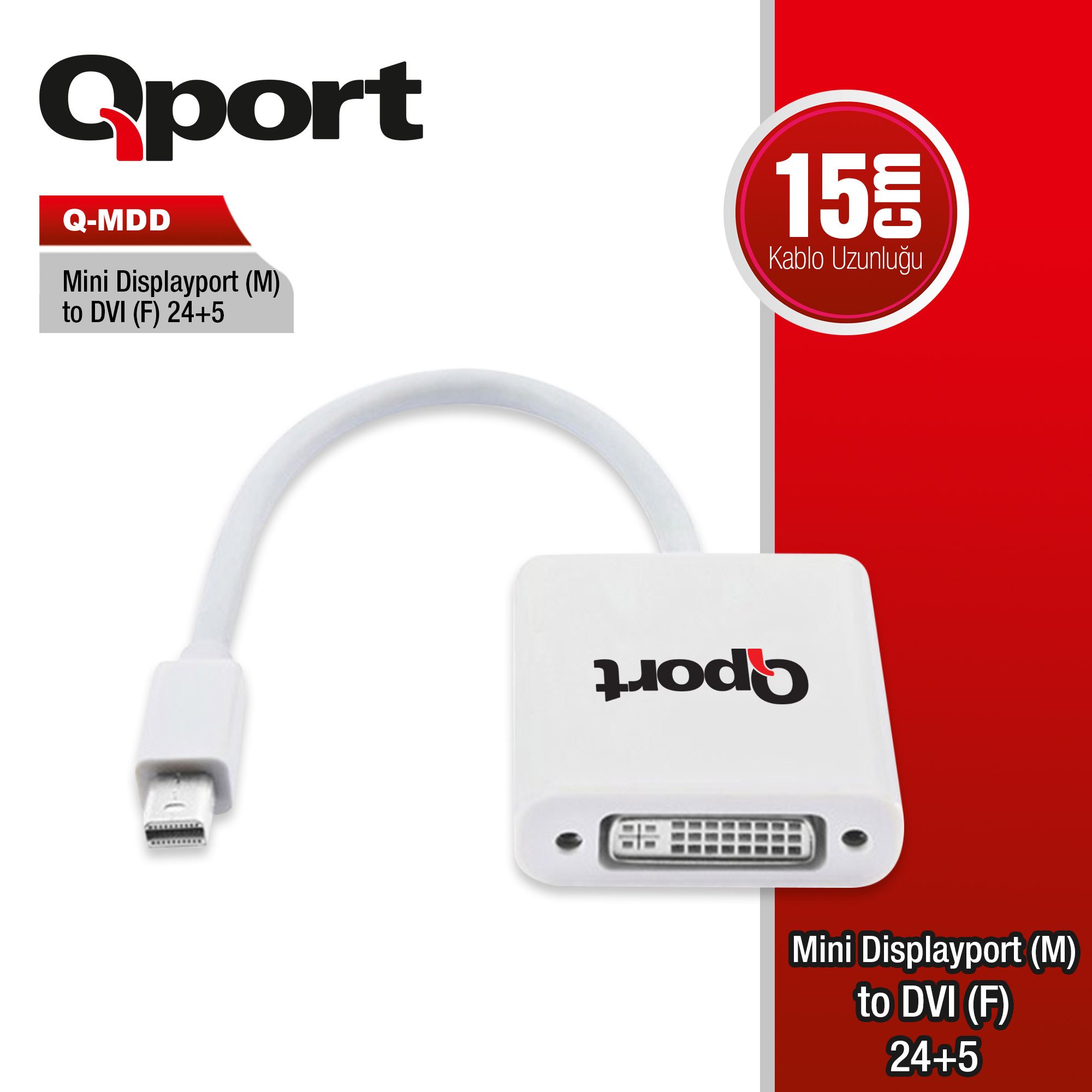 Qport%20Q-mdd%20Mını%20Dısplay%20To%20Dvı%20Çevirici%20Adaptör
