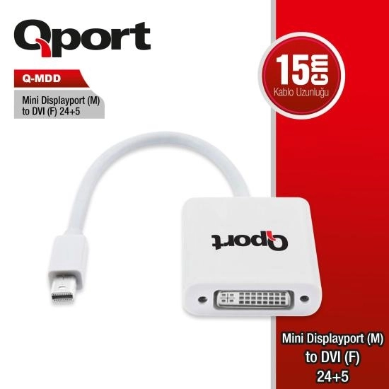 Qport%20Q-mdd%20Mını%20Dısplay%20To%20Dvı%20Çevirici%20Adaptör