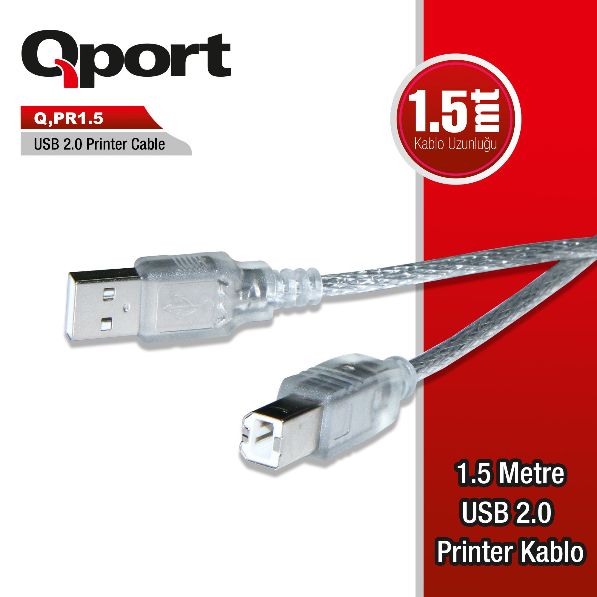 Qport%20Q-pr1.5%20Usb%202.0%20Yazıcı%20Kablosu%201.5%20Mt