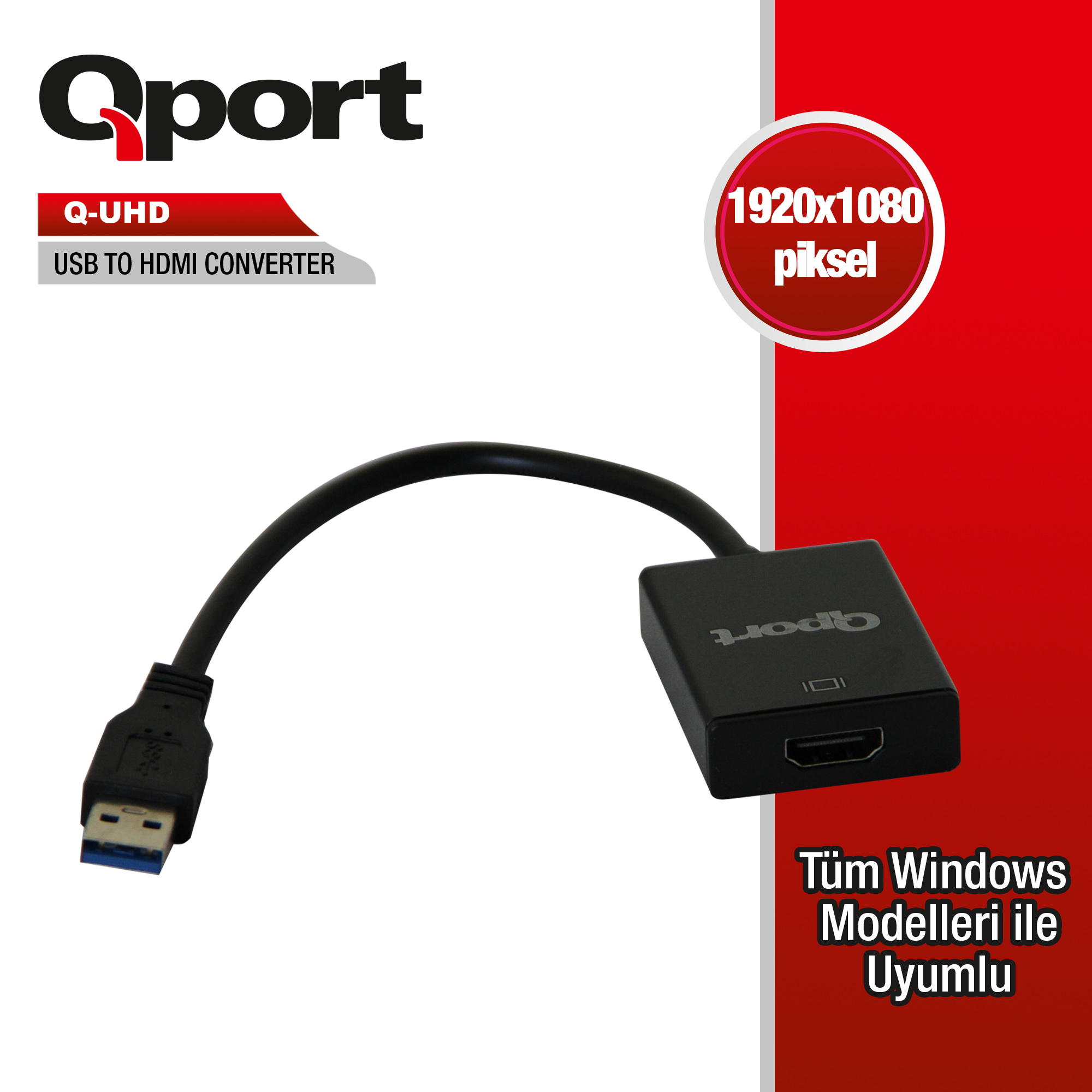 Qport%20Q-uhd%20Usb3.0%20To%20Hdmı%20Çevirici%20Kablo