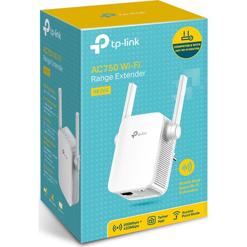 Tp-lınk%20Re205%20Ac750%20750mbps%201port%2010/100%20Ethernet%20Port%202%20Anten%202.4%20Ghz%20&%205%20Ghz%20Range%20Extender