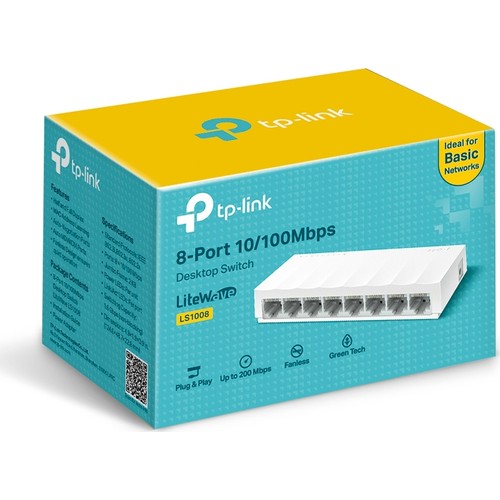 Tp-lınk%20Ls1008%208%20Port%2010/100%20Yonetılemez%20Desktop%20Swıtch%20Plastik%20Kasa