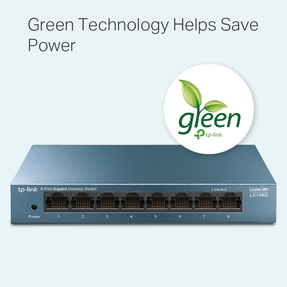 Tp-lınk%20Ls108g%208%20Port%2010/100/1000%20Yonetılemez%20Desktop%20Swıtch%20Metal%20Kasa