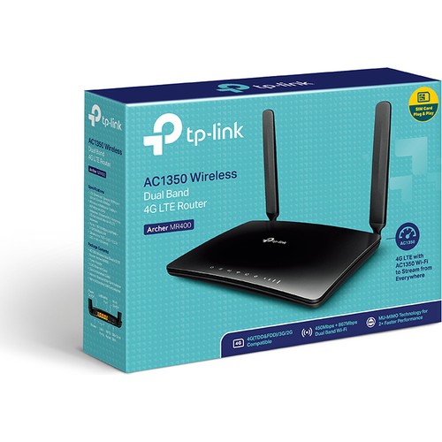 Tp-lınk%20Archer%20Mr400%20Ac1200%204%20Port%202%20Anten%202.4/5ghz%204g%20Lte%20Sım%20Kart%20Girişli%20Router