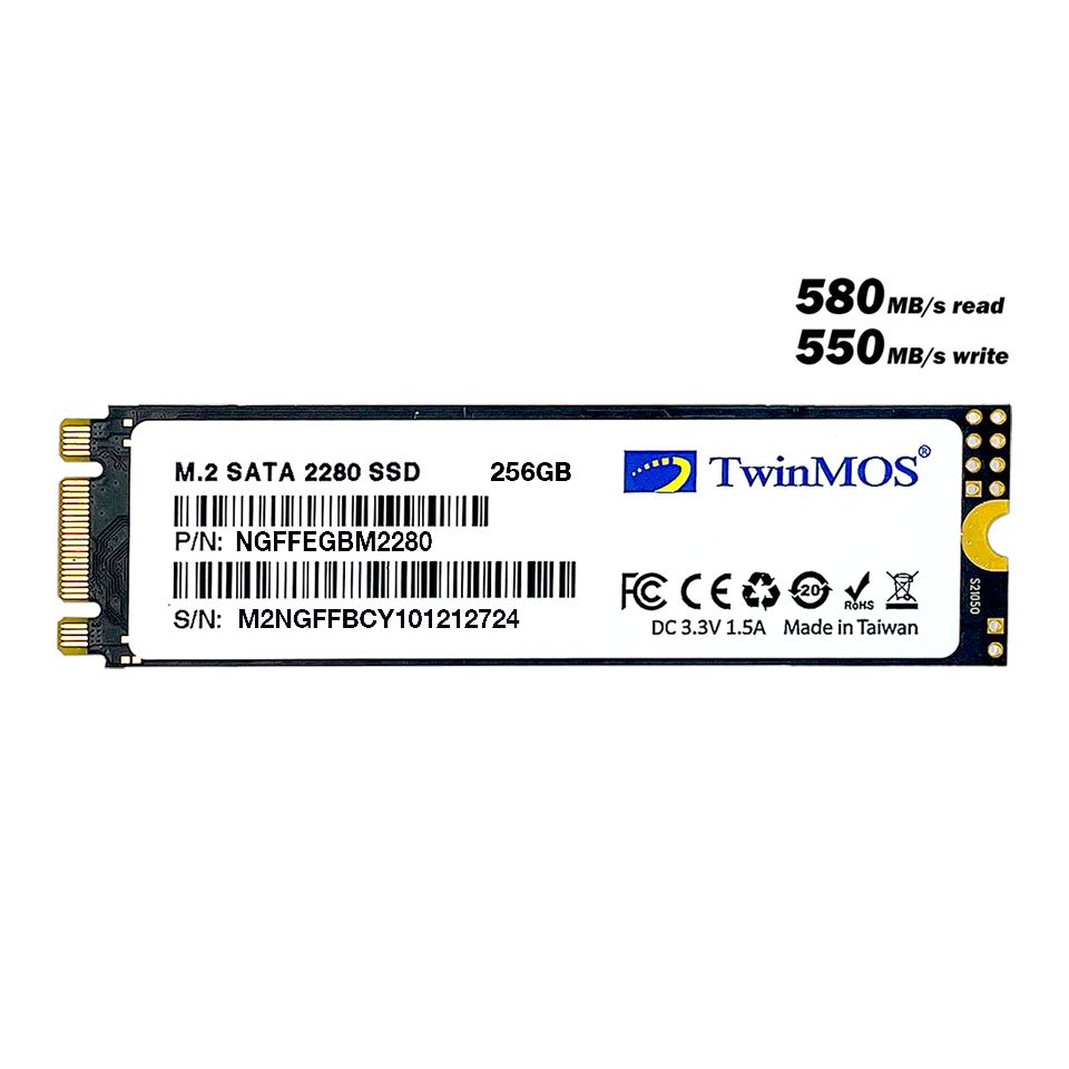 Twınmos%20256gb%20580/550mb/s%204mm%20M.2%202280%20Sata%203.0%20Ssd%20Ngffegbm2280%203d-nand