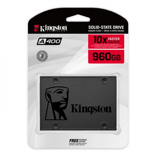 Kıngston%20Sa400s37/960g%20960gb%20500/350mb/s%207mm%20Sata%203.0%20Ssd%20A400
