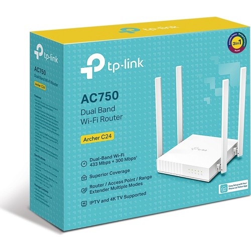 Tp-lınk%20Archer%20C24%20Ac750%20733%20Mbps%204%20Port%20Dualband%20Router