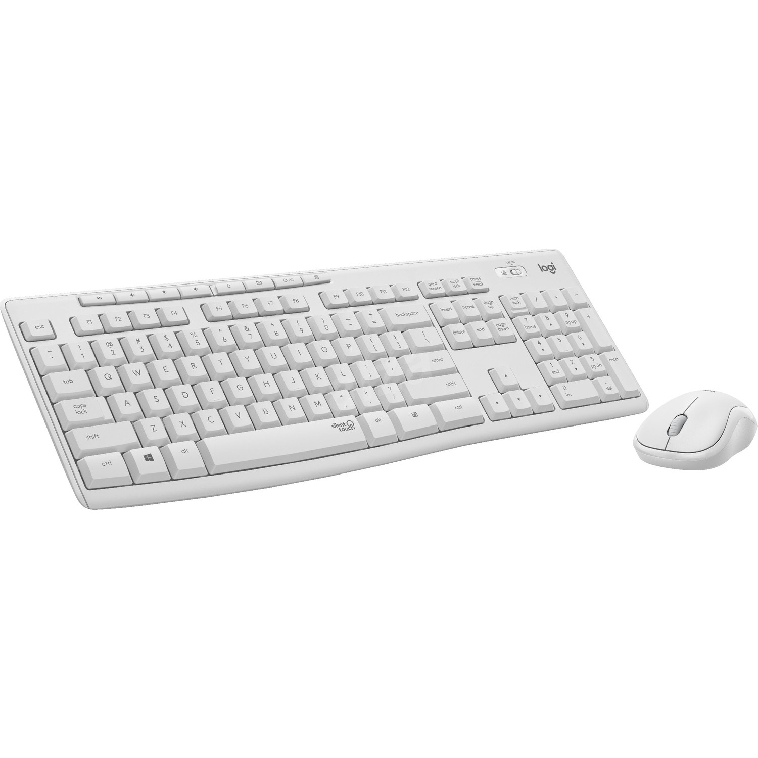 Logıtech%20Mk295%20Türkçe%20Kablosuz%20Multimedya%20Beyaz%20Sessiz%20Q%20Klavye+mouse