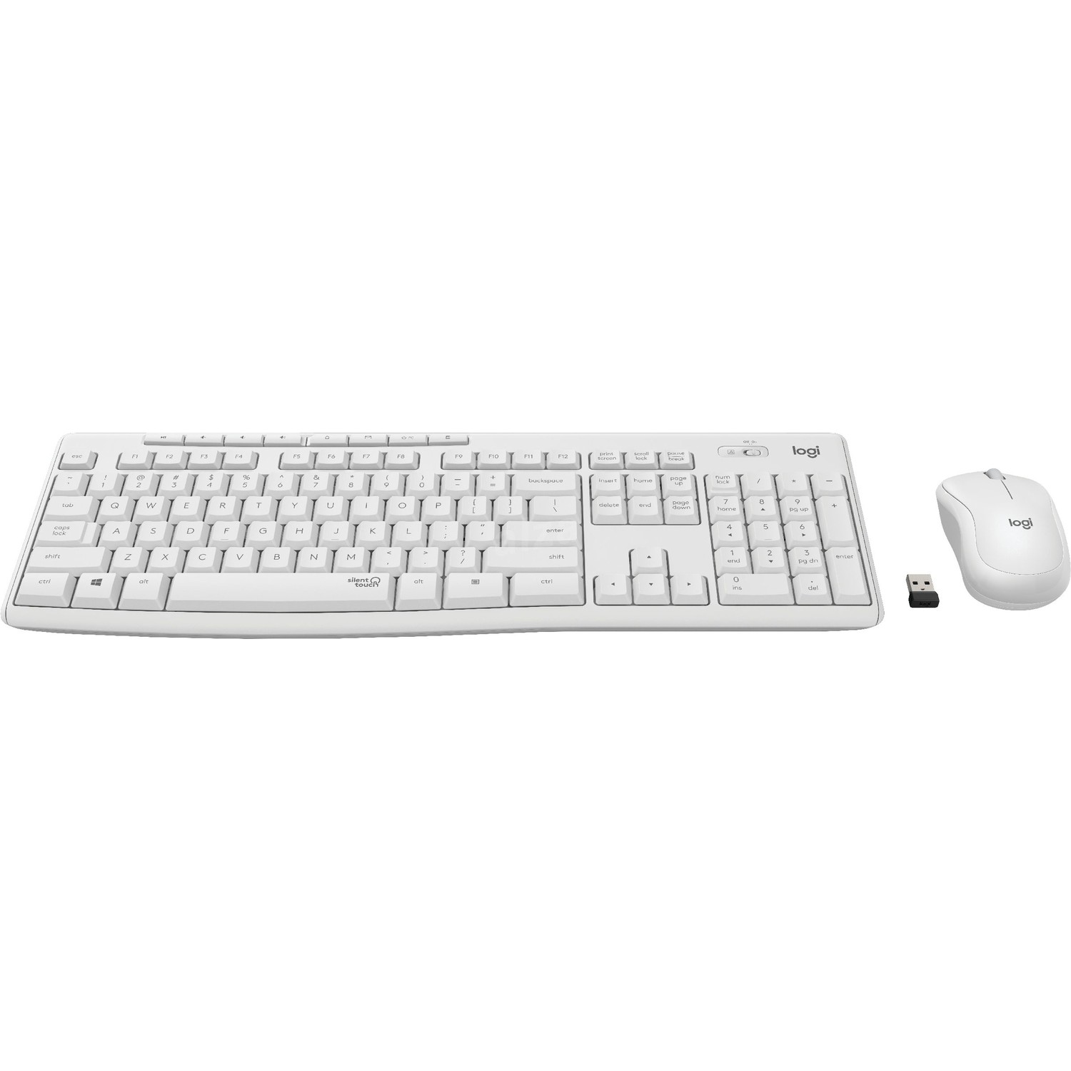 Logıtech%20Mk295%20Türkçe%20Kablosuz%20Multimedya%20Beyaz%20Sessiz%20Q%20Klavye+mouse