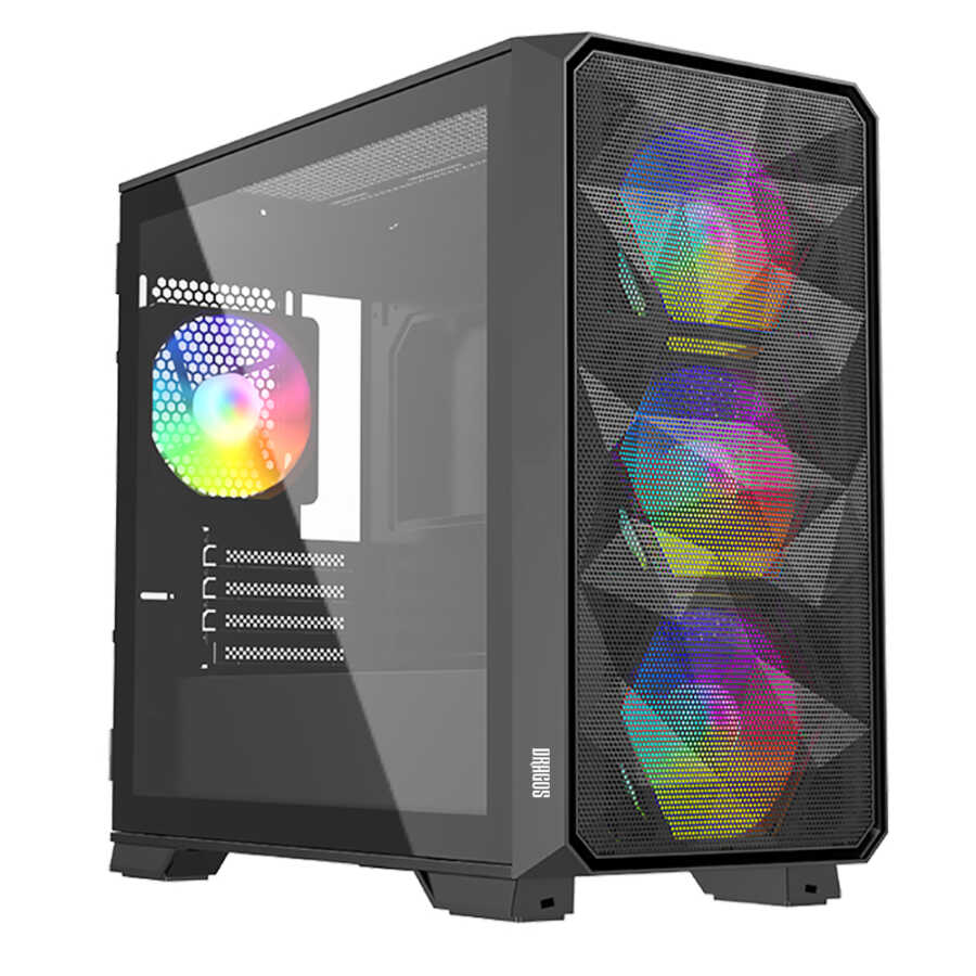 DRAGOS%20DİAMOND%20600W%2080+%204x12CM%20ARGB%20FAN%20MICRO%20ATX%20TEMPERED%20GLASS%20USB3.0%20SİYAH%20GAMING%20KASA