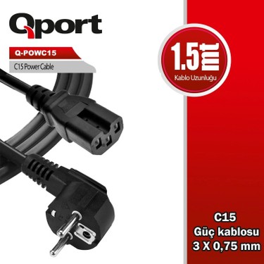 Qport%20Q-powc15%201.5mt%20C15%20Power%20Kablo