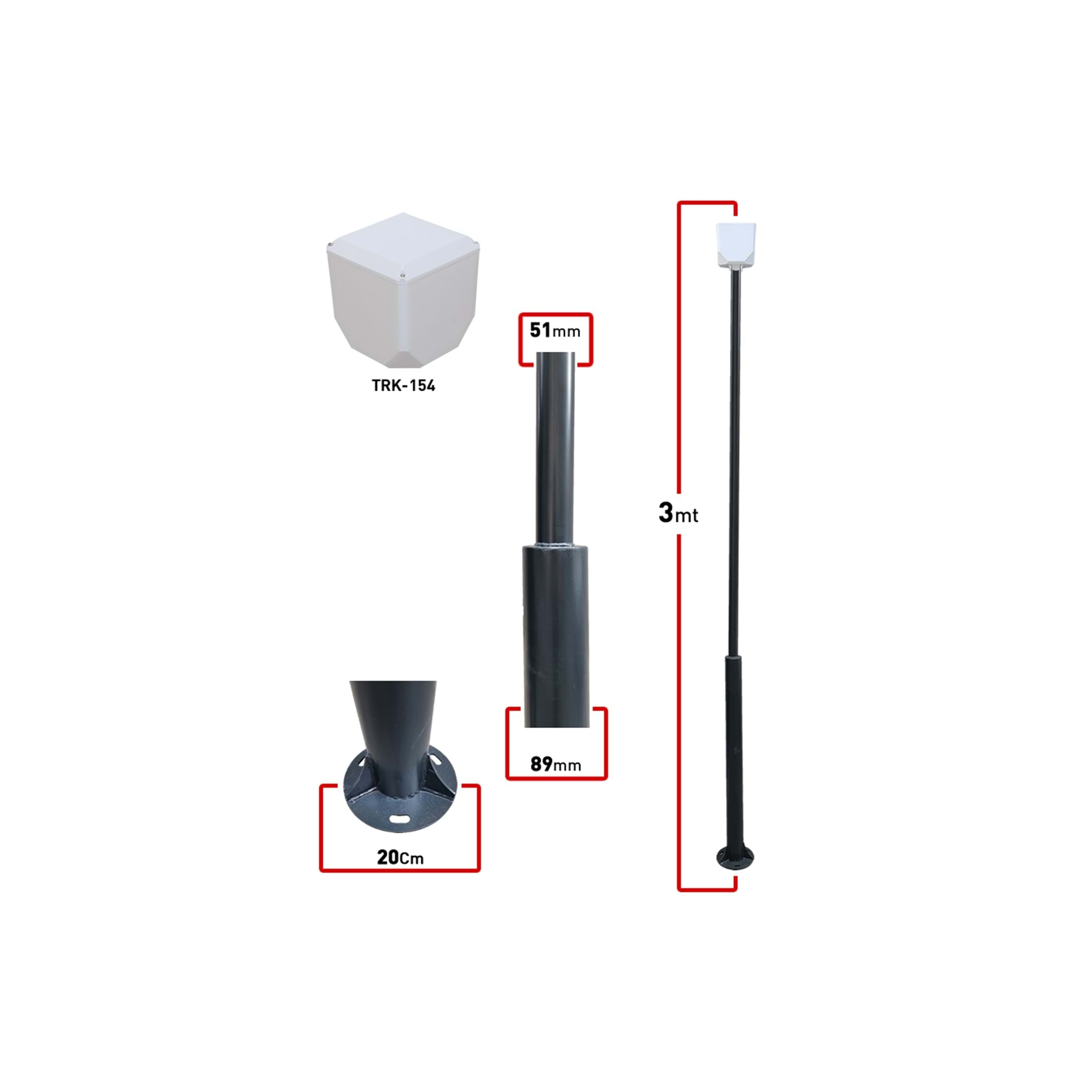 Trk%203%20Metre%2089x51x2mm%20(+%20Küp)%20Kamera%20Direk