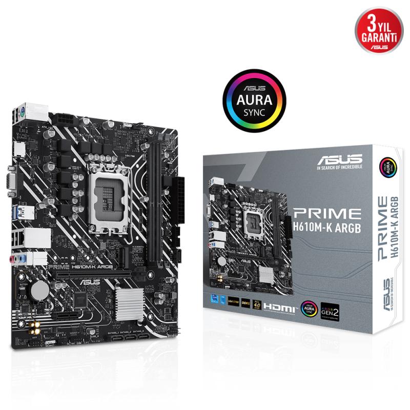 Asus%20Prıme%20H610m-k%20Argb%202xddr5%20Vga/hdmı%201xm.2%201xglan%201700p%20Anakart