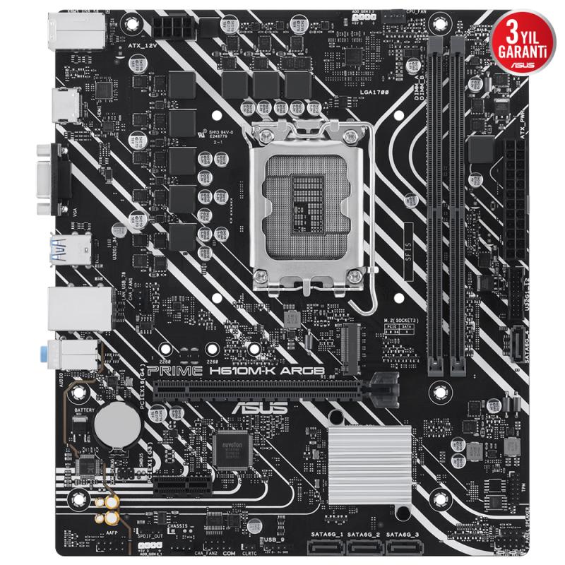 Asus%20Prıme%20H610m-k%20Argb%202xddr5%20Vga/hdmı%201xm.2%201xglan%201700p%20Anakart