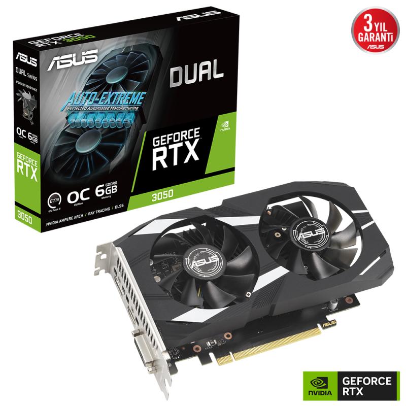 Asus%20Dual-rtx3050-o6g%20Rtx3050%206gb%20Gddr6%2096bit%20Dvı-d/hdmı/dp%20Pcı-e%204.0