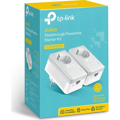 Tp-lınk%20Tl-pa4010p%20Kıt%20500mbps%201port%20Powerlıne%20Adaptor