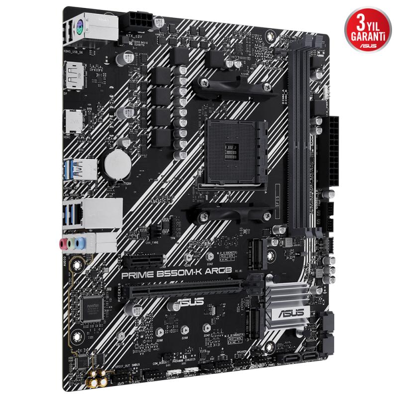 Asus%20Prıme%20B550m-k%20Argb%20B550%202xddr4%20Dp/hdmı%202xm.2%20Am4%20Anakart