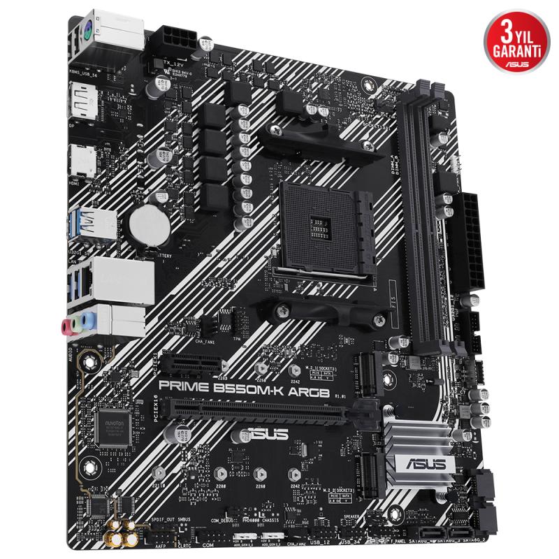 Asus%20Prıme%20B550m-k%20Argb%20B550%202xddr4%20Dp/hdmı%202xm.2%20Am4%20Anakart