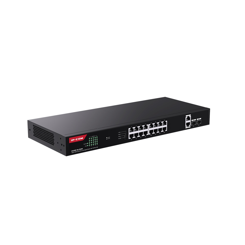 Ip-com%20Ip-g1120p-16-250w%2016%20Port%20Poe%2010/100/1000%202%20X%20Sfp%20250w%20Yonetılemez%20Rack%20Mount%20Swıtch