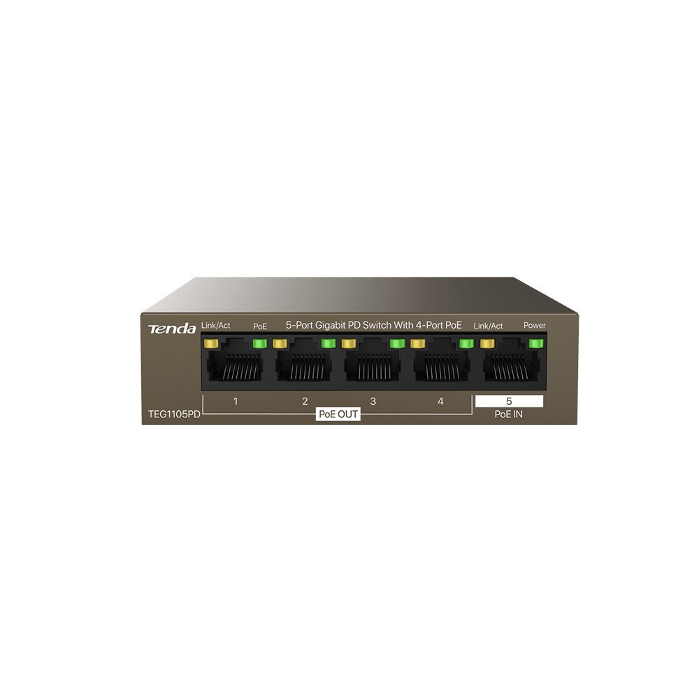 Tenda%20Teg1105pd%205%20Port%2010/100/1000%201x%20Poe%20In,%204x%20Poe%20Out%20Poe%20Pd%20Swıtch%20(adaptörsüz)