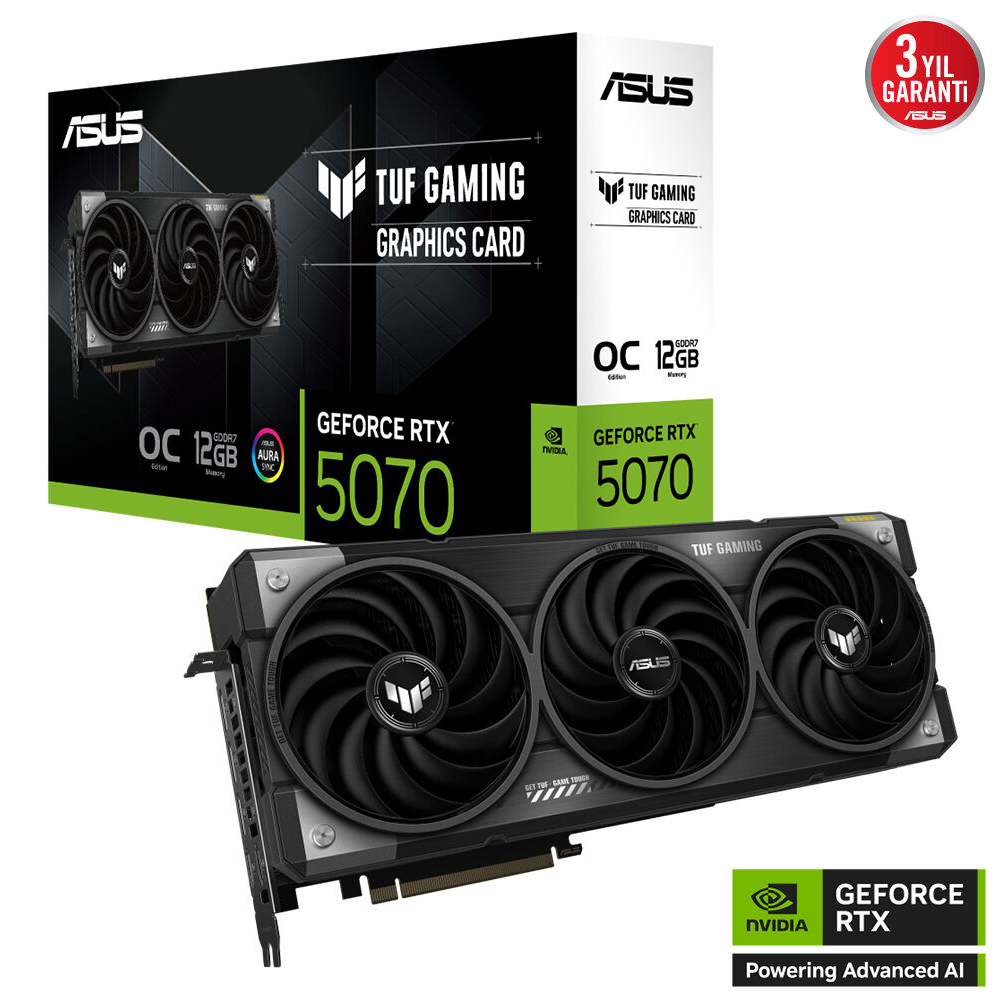 Asus%20Tuf-rtx5070-o12g-gamıng%20Rtx5070%2012gb%20Gddr7%20192bit%203xdp/2xhdmı