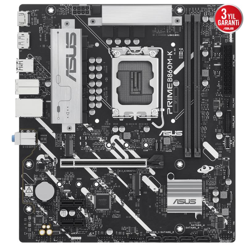Asus%20Prıme%20B860m-k%202x%20Ddr5%20Dp/hdmı%202x%20M.2%201x%202.5glan%20Usb3.2%201851p%20Anakart