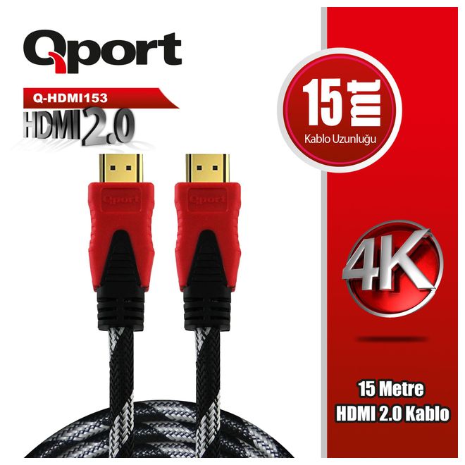 Qport%20Q-hdmı153%20Hdmı%20Kablo%2015mt%20Ver2.0%20Altın%20Uçlu%203d%204k