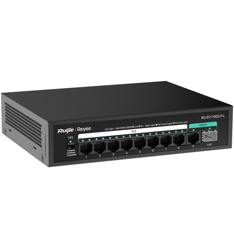 Ruıjıe%20Reyee%20Rg-es110gs-p-l%208%20Port%2010/100/1000%208%20Port%20Poe%201xge%20Uplınk%201%20X%20Sfp%20120w%20Yonetılemez%20Desktop%20Swıtch