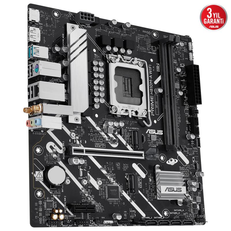 Asus%20Prıme%20H810m-a%20Wıfı%202x%20Ddr5%20Dp/hdmı%202x%20M.2%201x%202.5glan/wıfı/bt%20Usb3.2%201851p%20Anakart