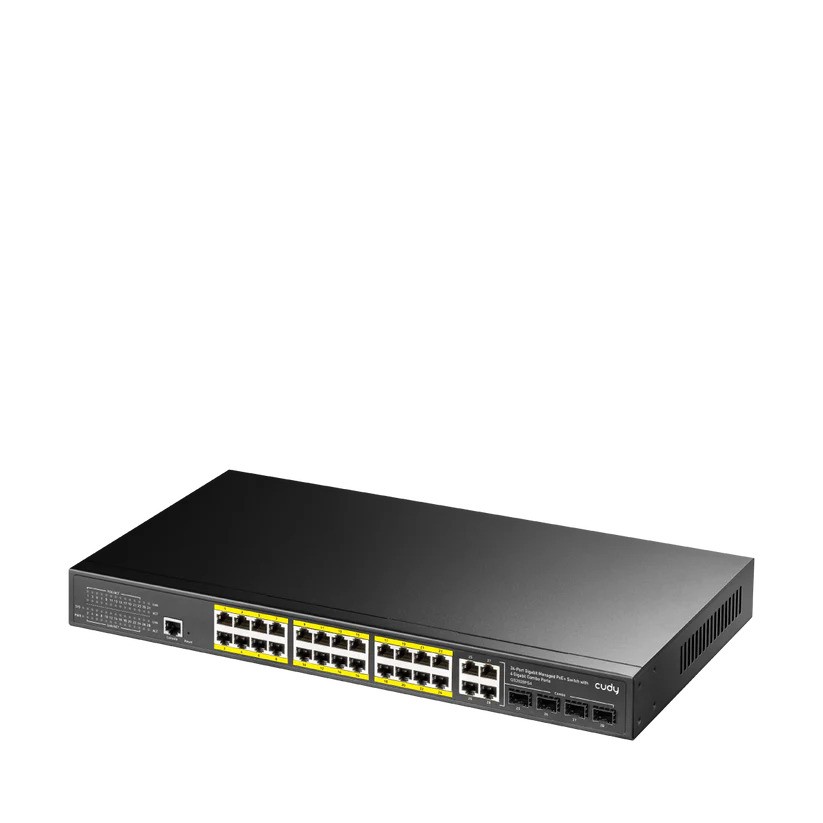 Cudy%20Gs2028ps4-300w%2024%20Port%2010/100/1000%2024%20Port%20Poe+%204%20Port%20Uplınk+4%20Port%20Sfp%20Yonetılebılır%20Rack%20Mount%20Swıtch