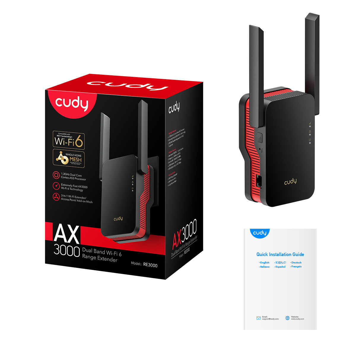 CUDY%20RE3000%20AX3000%20Wi-Fi%206%201PORT%202%20ANTEN%202.4/5GHz%20INDOOR%20REPEATER%20MENZİL%20GENİŞLETİCİ