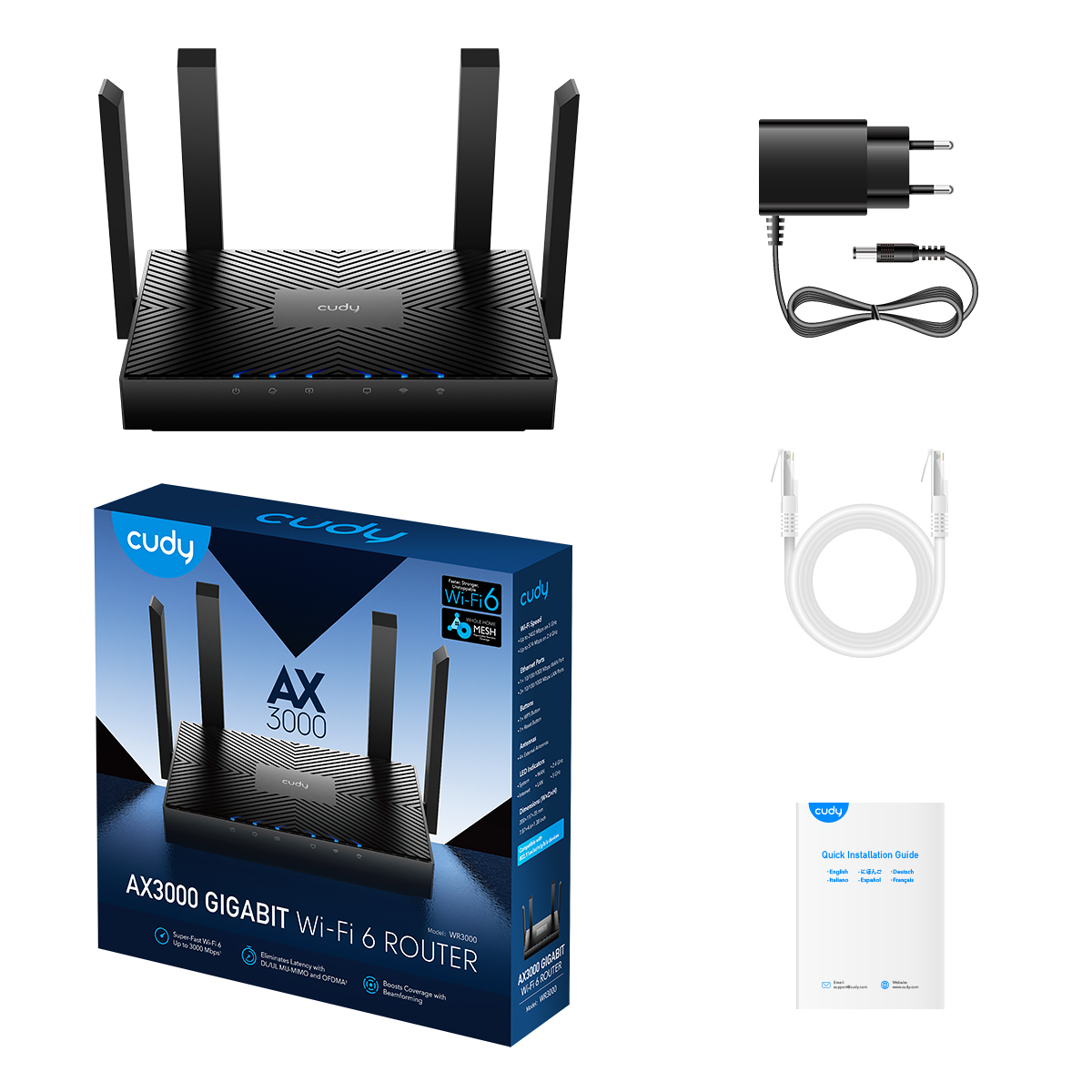 CUDY%20WR3000%20AX3000%20Wi-Fi%206%204PORT%20GIGABIT%204%20ANTEN%20DUALBAND%20ROUTER