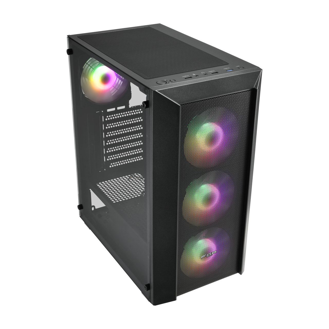 Fsp%20Cmt218%20650w%204x%20Fan%20E-atx%20Siyah%20Gamıng%20Kasa