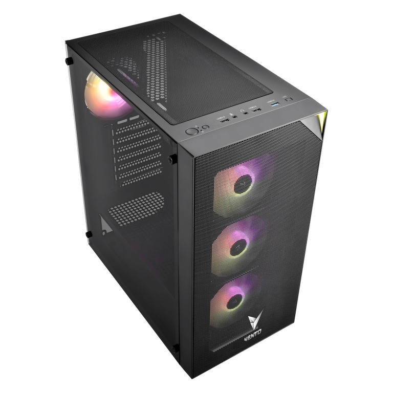 Vento%20Vg3400s%20650w%204x12cm%20Rgb%20Fan%20Atx%20Meshed%20Panel%202xusb2.0/1xusb3.0%20Siyah%20Gamıng%20Kasa