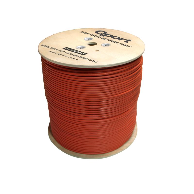 Qport%20Q-cato2rhf%20500mt%20Utp%20Cat6%20Outdoor%20Network%20Kablo%20Turuncu%20Lszh%2023awg%200.58mm