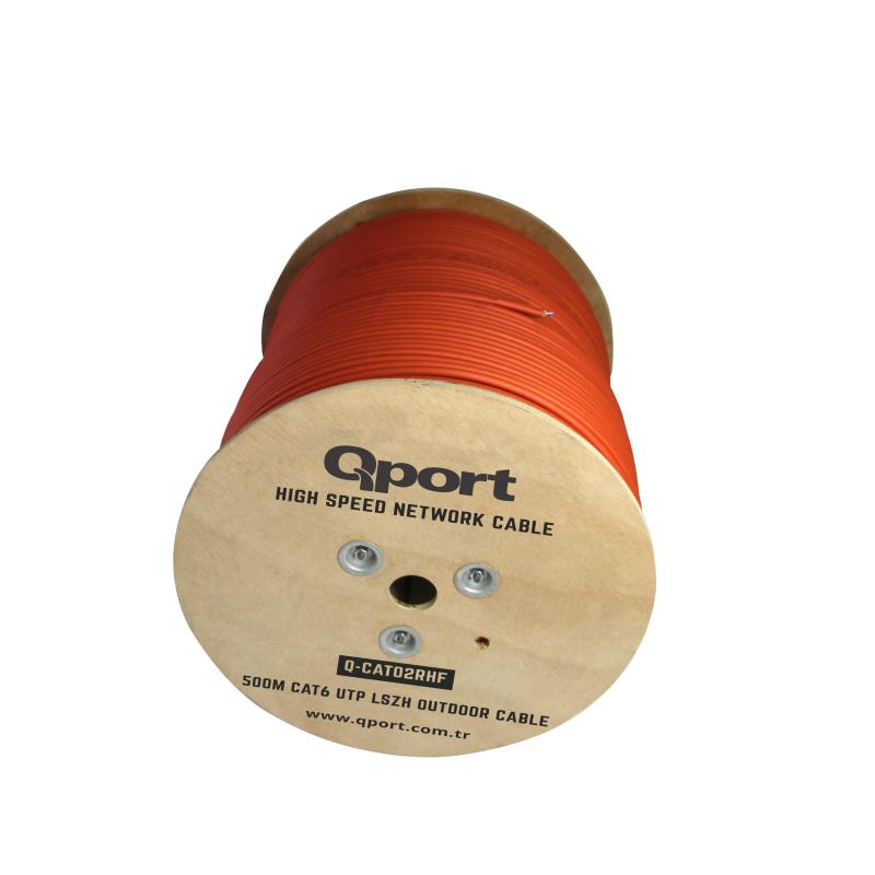 Qport%20Q-cato2rhf%20500mt%20Utp%20Cat6%20Outdoor%20Network%20Kablo%20Turuncu%20Lszh%2023awg%200.58mm