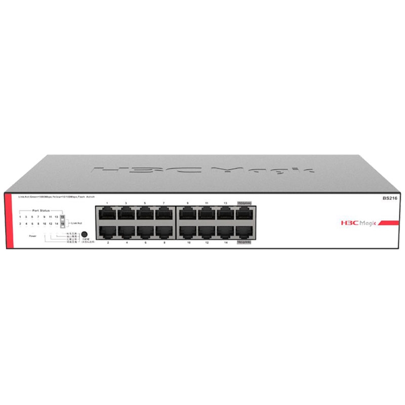 H3c%20Magıc%20Bs216%2016%20Port%2010/100/1000%20Yonetılemez%20Rack%20Mount%20Swıtch%20Metal%20Kasa