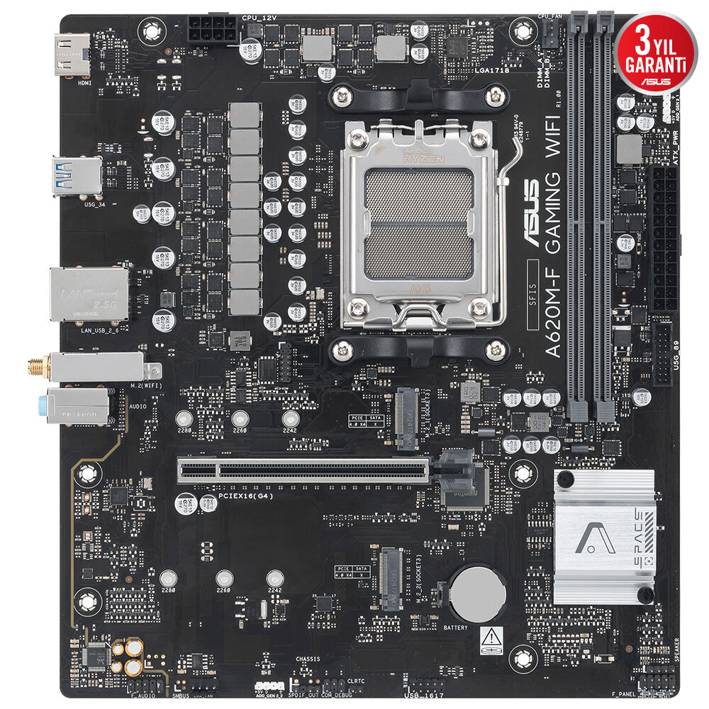 Asus%20Prıme%20A620m-f%20Gamıng%20Wıfı%202xddr5%20Hdmı%201xm2%20Am5%20Anakart
