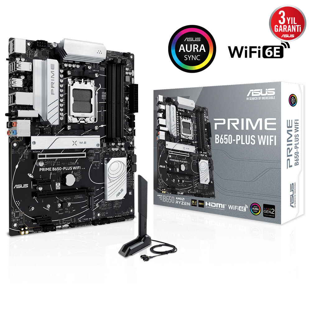 Asus%20Prıme%20B650-plus%20Wıfı%204xddr5%20Dp/hdmı%202xm.2%20Am5%20Anakart