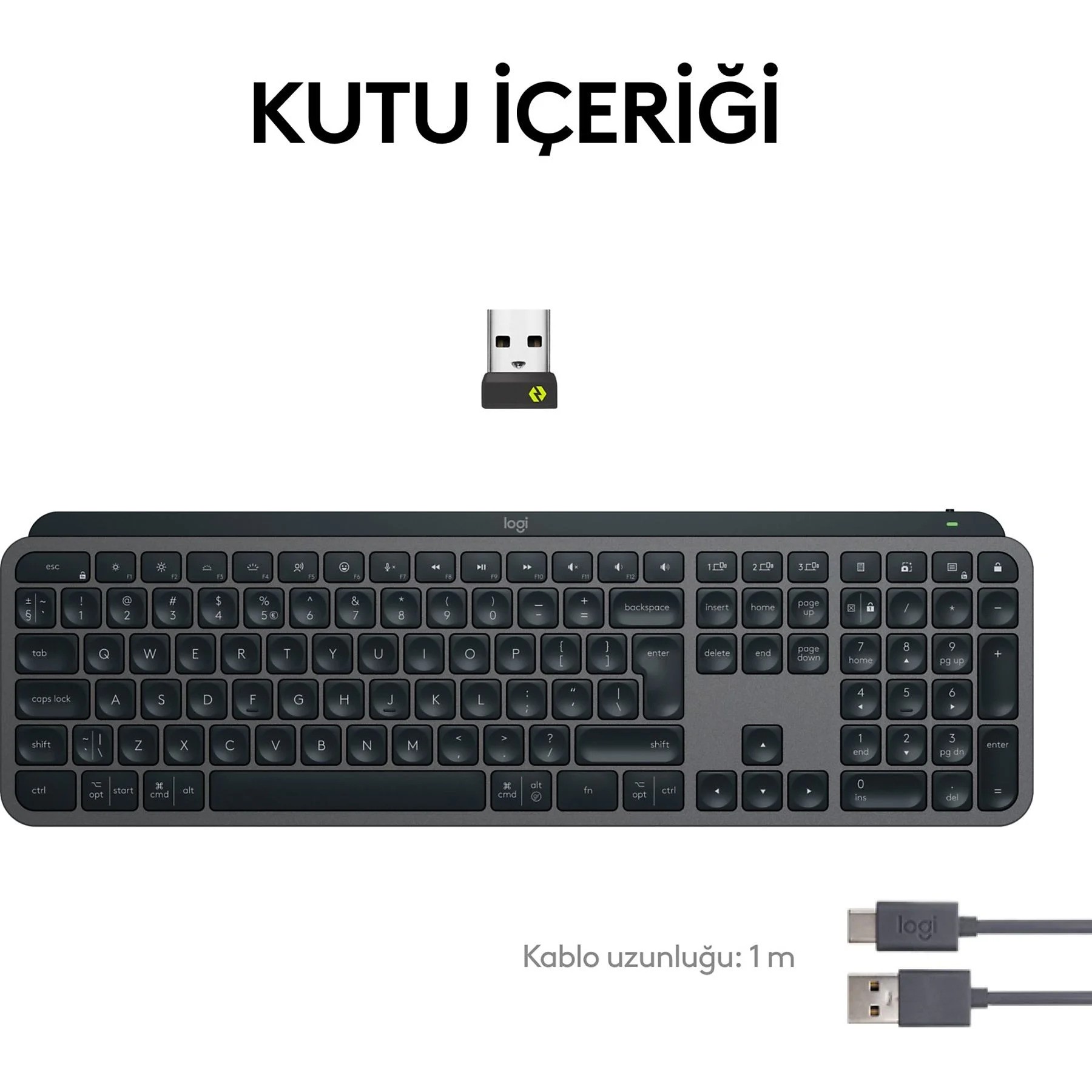 Logıtech%20Mx%20Keys%20Kablosuz%20Kurumsal%20Siyah%20920-010254%20Klavye