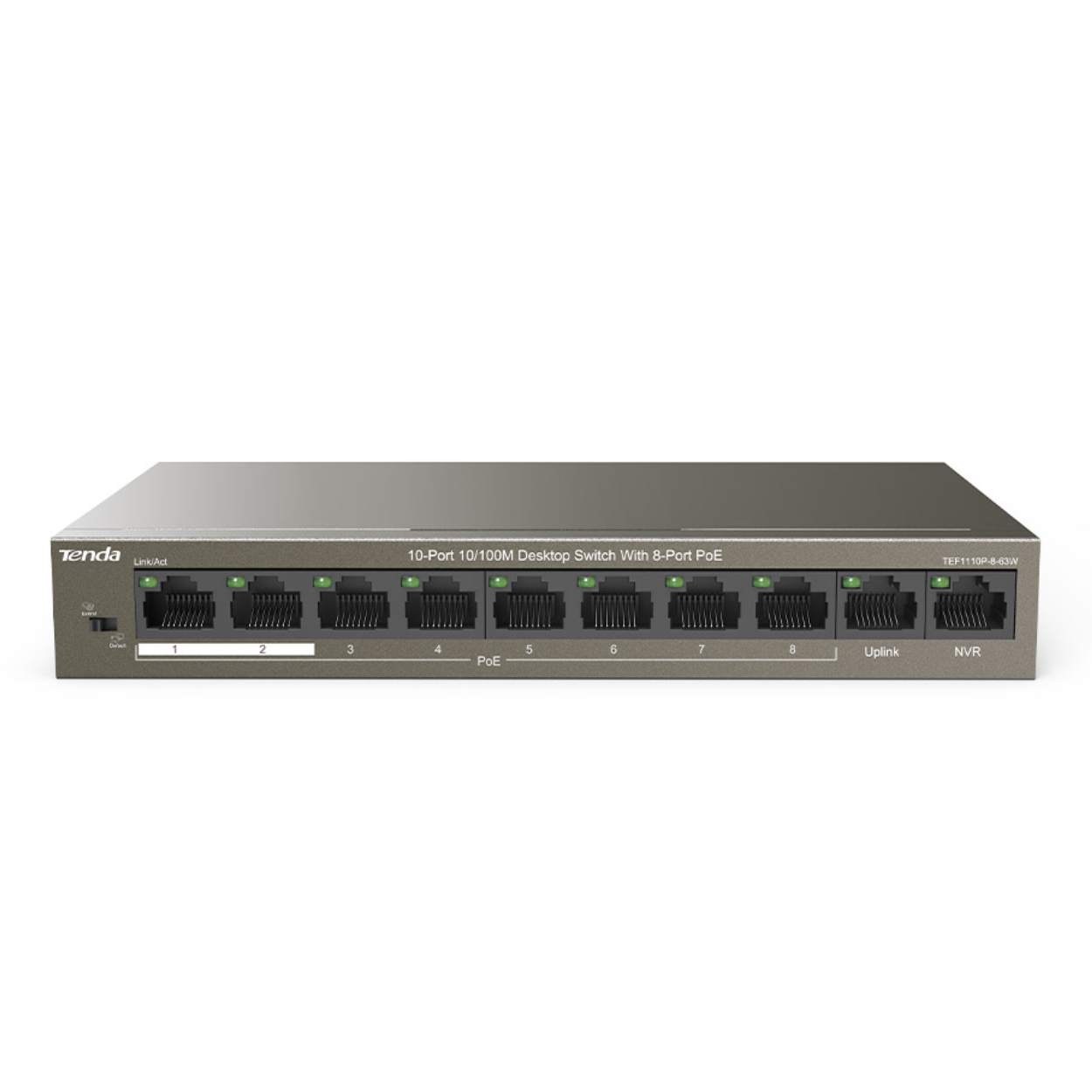 Tenda%20Tef1110p-8-63w%2010%20Port%2010/100%208%20Port%20Poe%2063watt%20Yonetılemez%20Desktop%20Swıtch