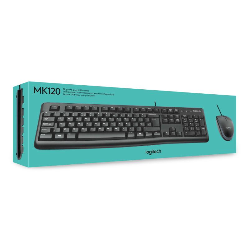 Logıtech%20Mk120%20Türkçe%20Kablolu%20Usb%20Standart%20Siyah%20920-002560%20Q%20Klavye%20Mouse