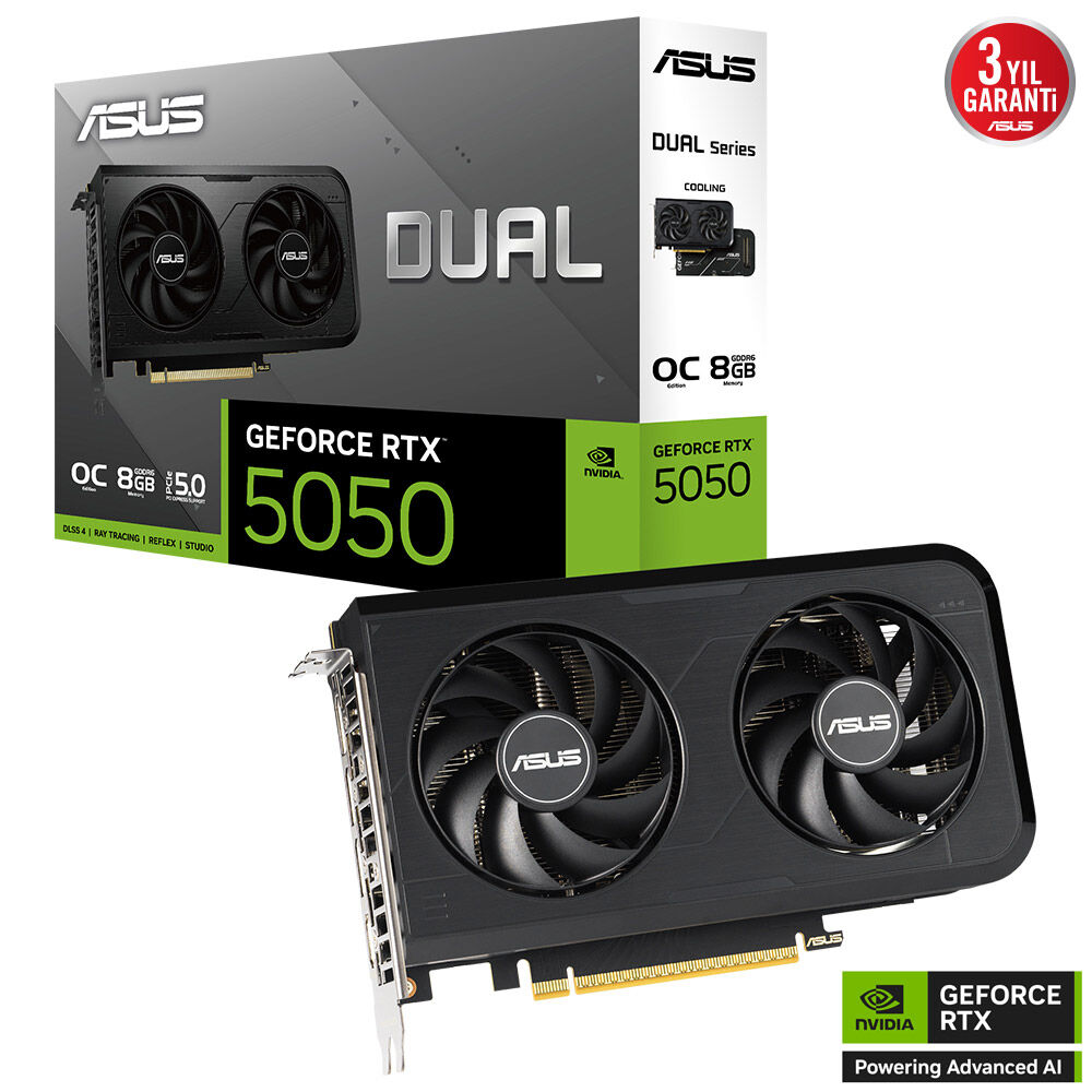 Asus%20Dual-rtx5050-o8g%20Rtx5050%208gb%20Ddr7%20128bit%203xdp/1xhdmı